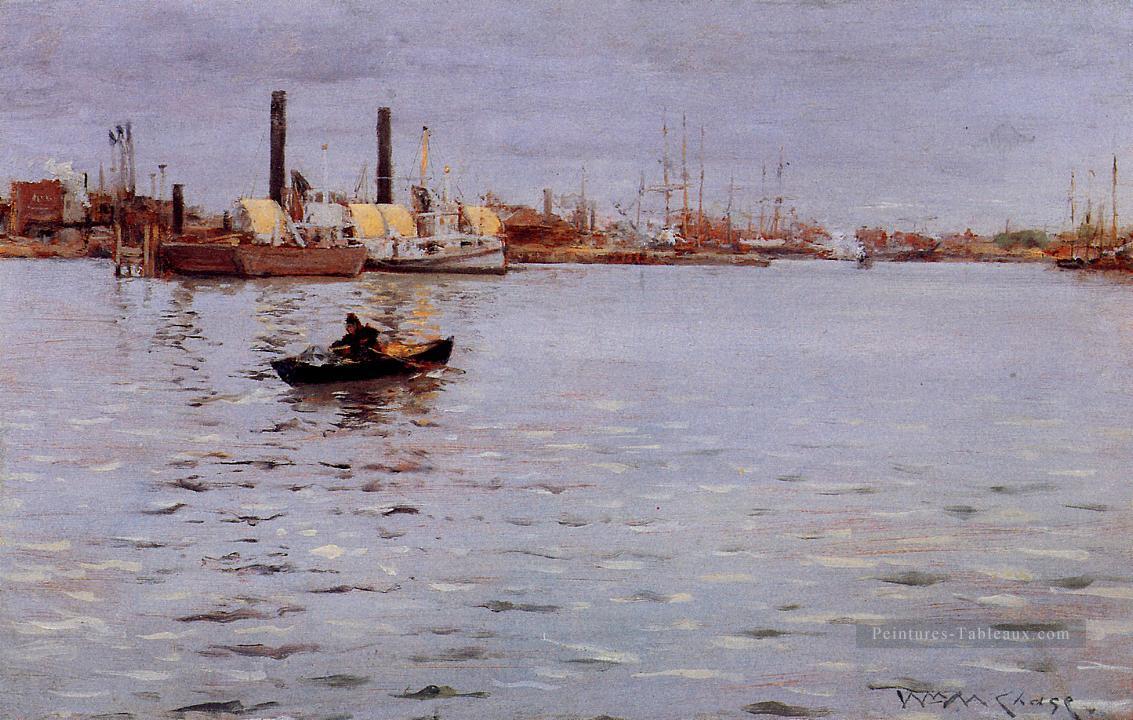 L’East River William Merritt Chase Peintures à l'huile